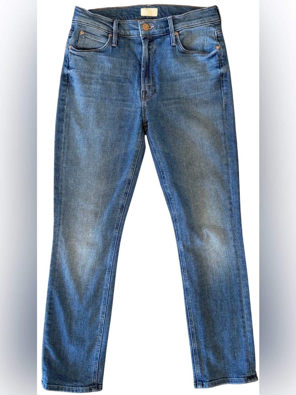 Mother Denim The Mid Rise Dazzler Ankle Camp Expert Blue Jeans Size 27 Stretch - Picture 6 of 13